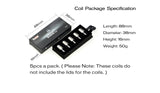 Yocan Evolve wax vaporizer pen coils 5 pack ceramic donut coils or dual Quartz coils
