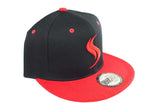Shatterizer Black Hat with Red Accents, Solid Red Bill
